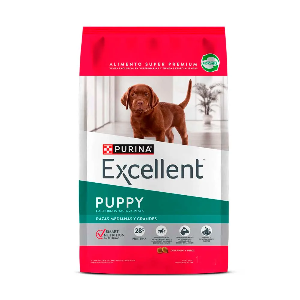 Purina Excellent Puppy Pollo y Arroz 12 kg - Imagen 1