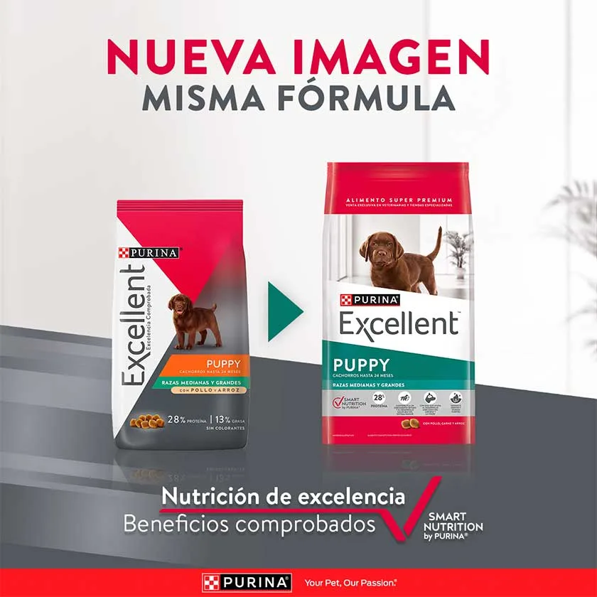 Purina Excellent Puppy Pollo y Arroz 12 kg - Imagen 2