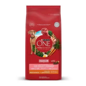 Purina One Adulto Medianos y Grandes Pollo y Cordero - 12k