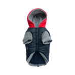 Parka Polar Impermeable Doggy Dolly Negra con Gorro para Perro 2
