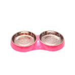 Plato Gato Doble Solido Redondo Fucsia Mascan 2