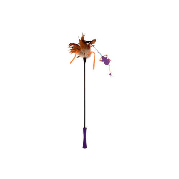 Varilla Gato Feather Teaser Pluma Natural y Raton 