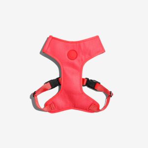 Neon Coral Air Mesh Harness Zee.Dog