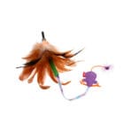 Varilla Gato Feather Teaser Pluma Natural y Raton  - Imagen 4