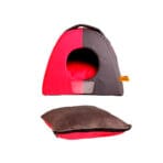 Cama Casa Gato Gris/Rosado Gigwi Placa - Imagen 3