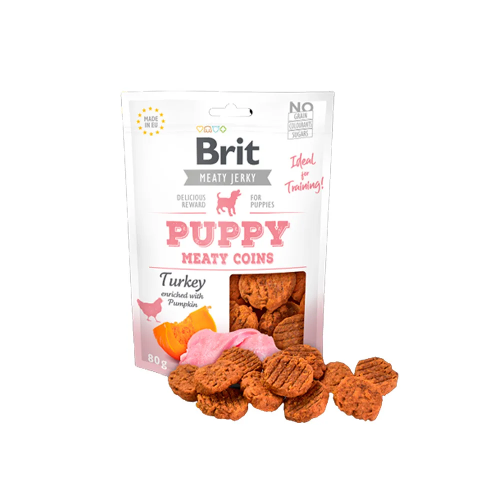 BRIT JERKY SNACK PUPPY TURKEY DOG 80Gr