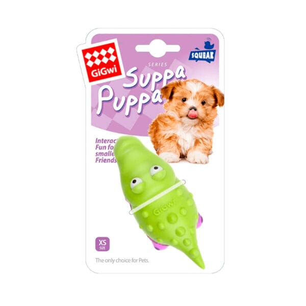 Juguete Cachorro Suppa Puppa Cocodrilo Verde/Morado Gigwi