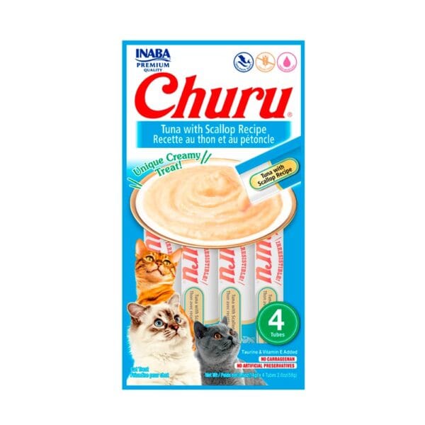 Churu Gato Atún Con Ostiones 4 Tubos