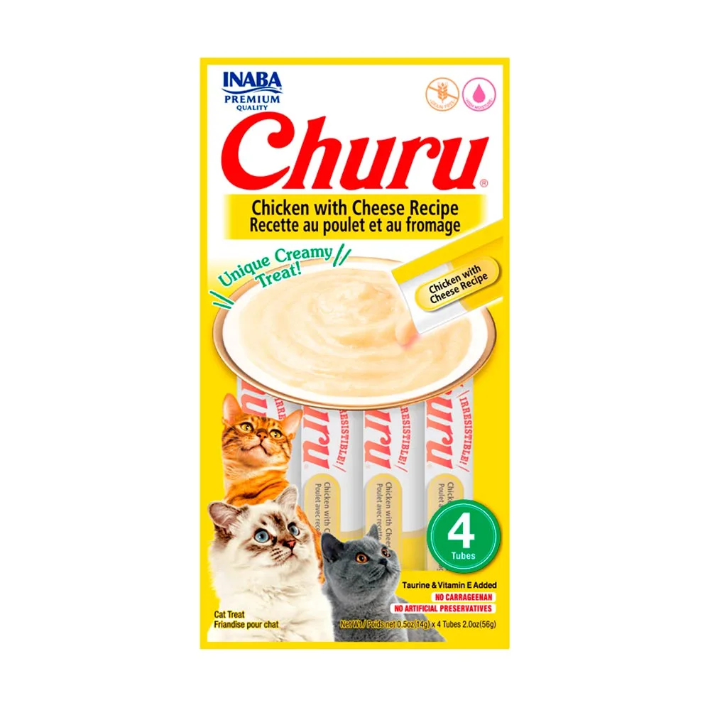CHURU GATO POLLO CON QUESO 4 TUBOS Churu Gato Pollo Con Queso 4 Tubos - Imagen 1