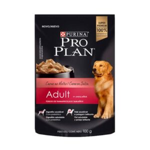 Pouche Perro Adulto Carne En Salsa 100 G Pro Plan