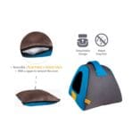 Cama Casa Gato Gris/Azul Gigwi Place - Imagen 2