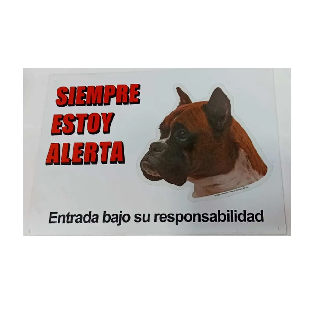 Cartel Advertencia Perro - Imagen 2