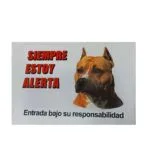 Cartel Advertencia Perro