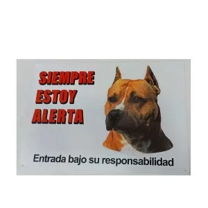 CARTEL ADVERTENCIA PERRO