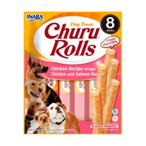 Churu Rolls Pollo Con Salmón Perro 8 Tubos