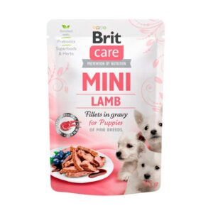 Pouche BritCare Mini Puppy Lamb Fillets In Gravy 85 Gr