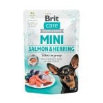 Pouche BritCare Mini Salmon & Herring Sterilized Fillets In Gravy 85 Gr