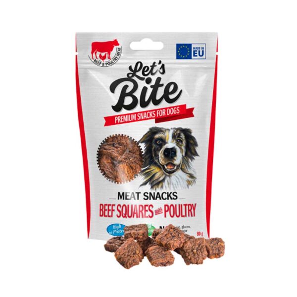 Snack Brit Let's Bite Beef Squares With Poultry 80Gr