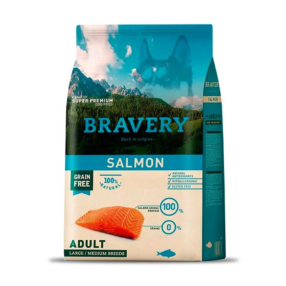 BRAVERY ADULTO SALMON LARGE MEDIUM 12 KG