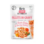 Pouche Gato Adulto Filetes De Pavo Y Salmón 85 Gr BritCare