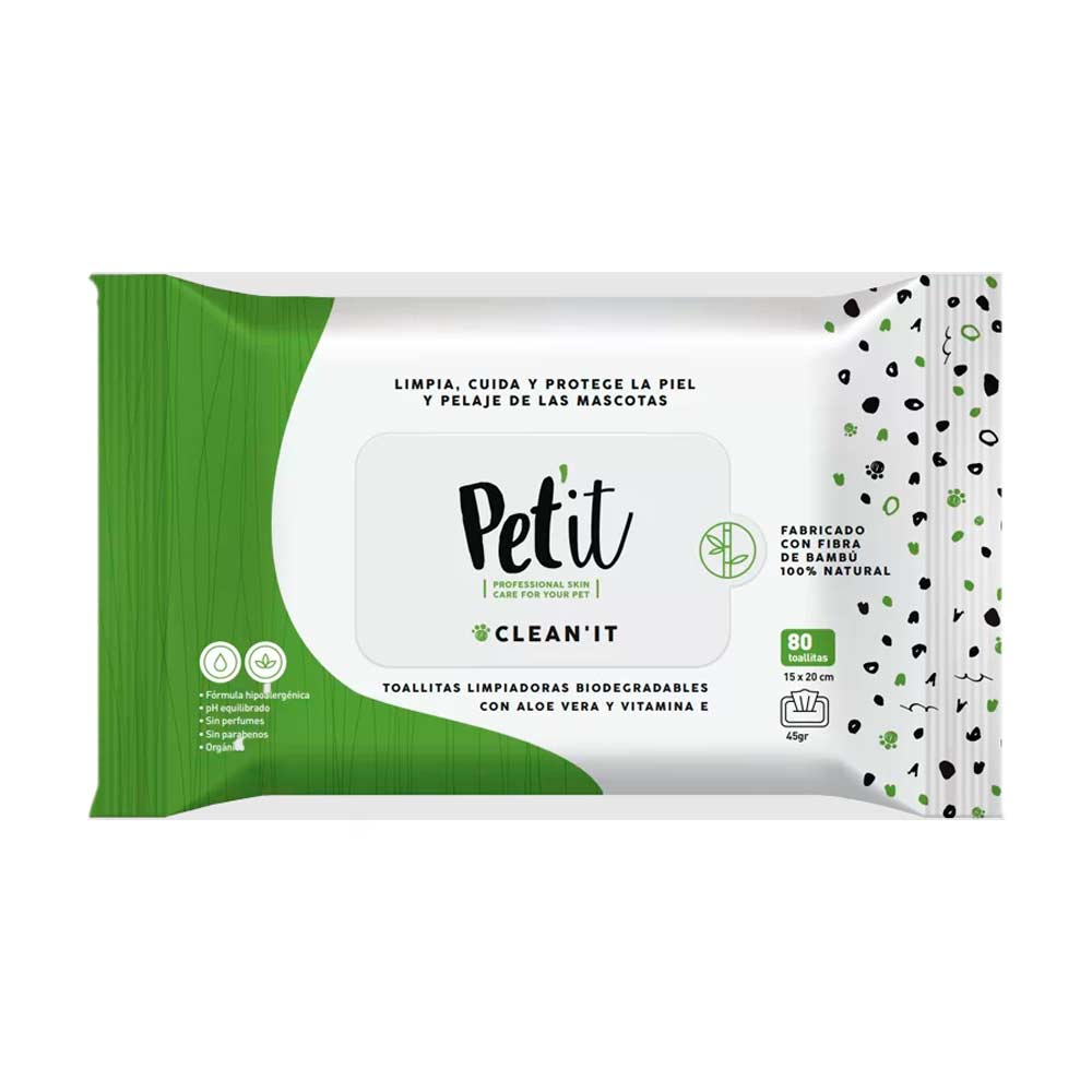 Toallitas Húmedas Clean It Biodegradables 80 Unidades Petit