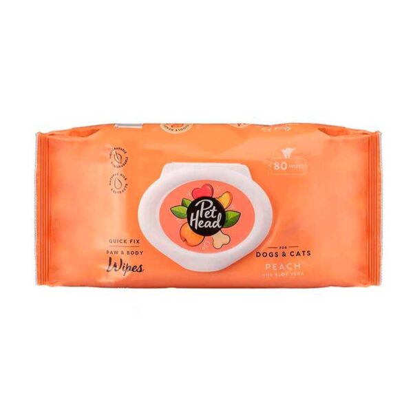 Toallitas Humedas Quick Fix 80 Uni. Pet Head