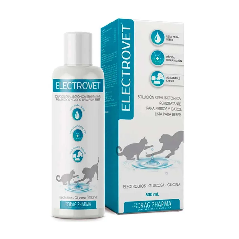ELECTROVET BEBIDA REHIDRATANTE PARA PERROS Y GATOS 500 ML Electrovet® Bebida Hidratante Para Perros Y Gatos 500 ML Drag Pharma - Imagen 1