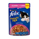 Pouche Fantastic Mix Salmón Y Carne 85g Felix