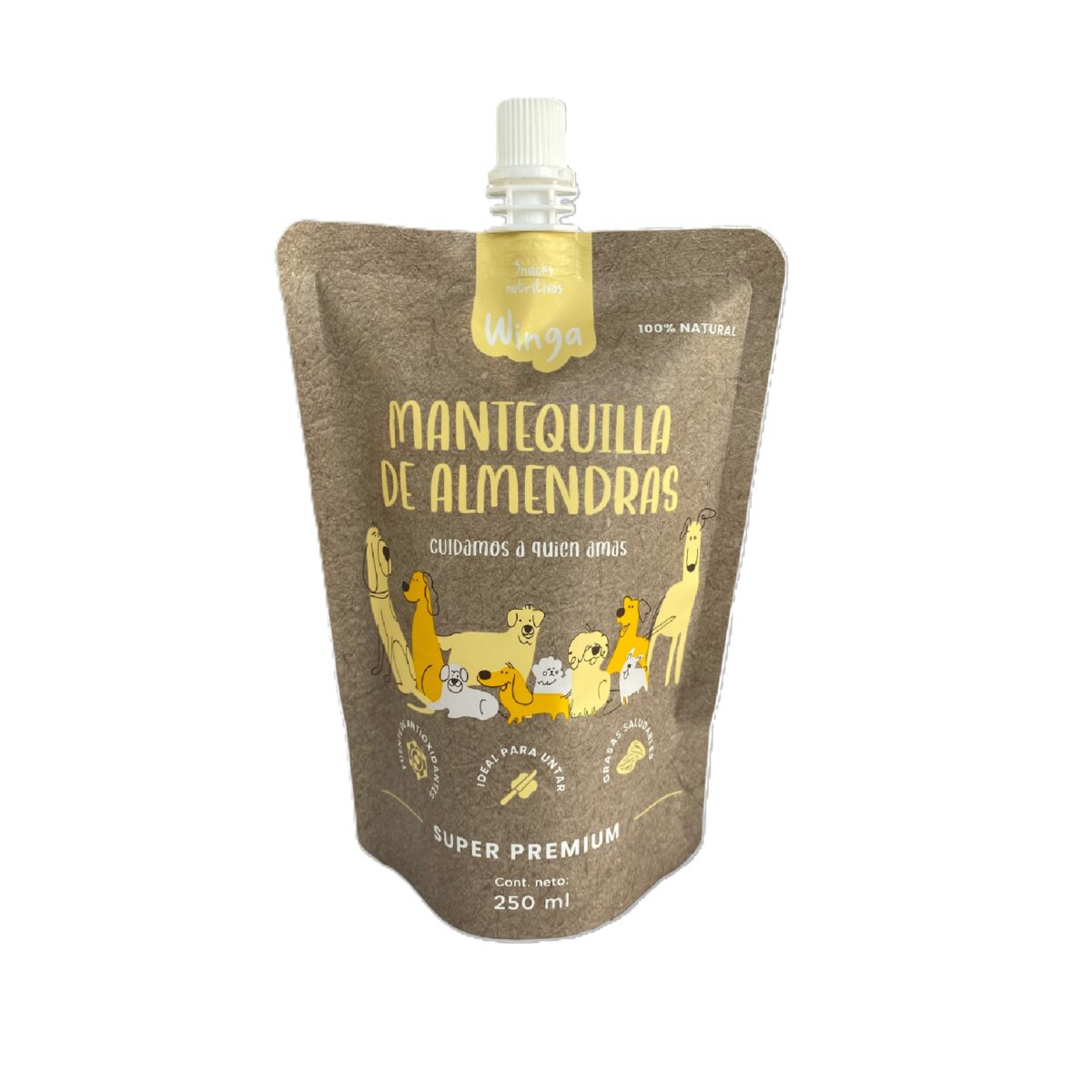 Pouche Mantequilla De Almendras 250 ML Winga - Imagen 1
