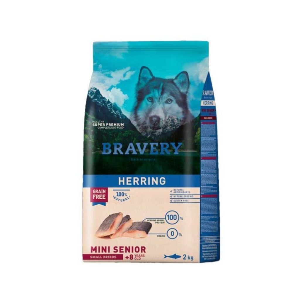 BRAVERY MINI SENIOR HERRING SMALL BREEDS 2 KG
