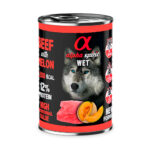 Lata Alpha Spirit Perro Ternera Con Melón 400 Gr