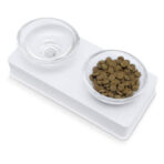 Comedero de Vidrio Elevado Doble Blanco Catit - Imagen 2