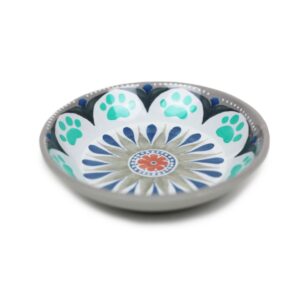 PLATO GATO GRIS DISEÑO MANDALA HEY!