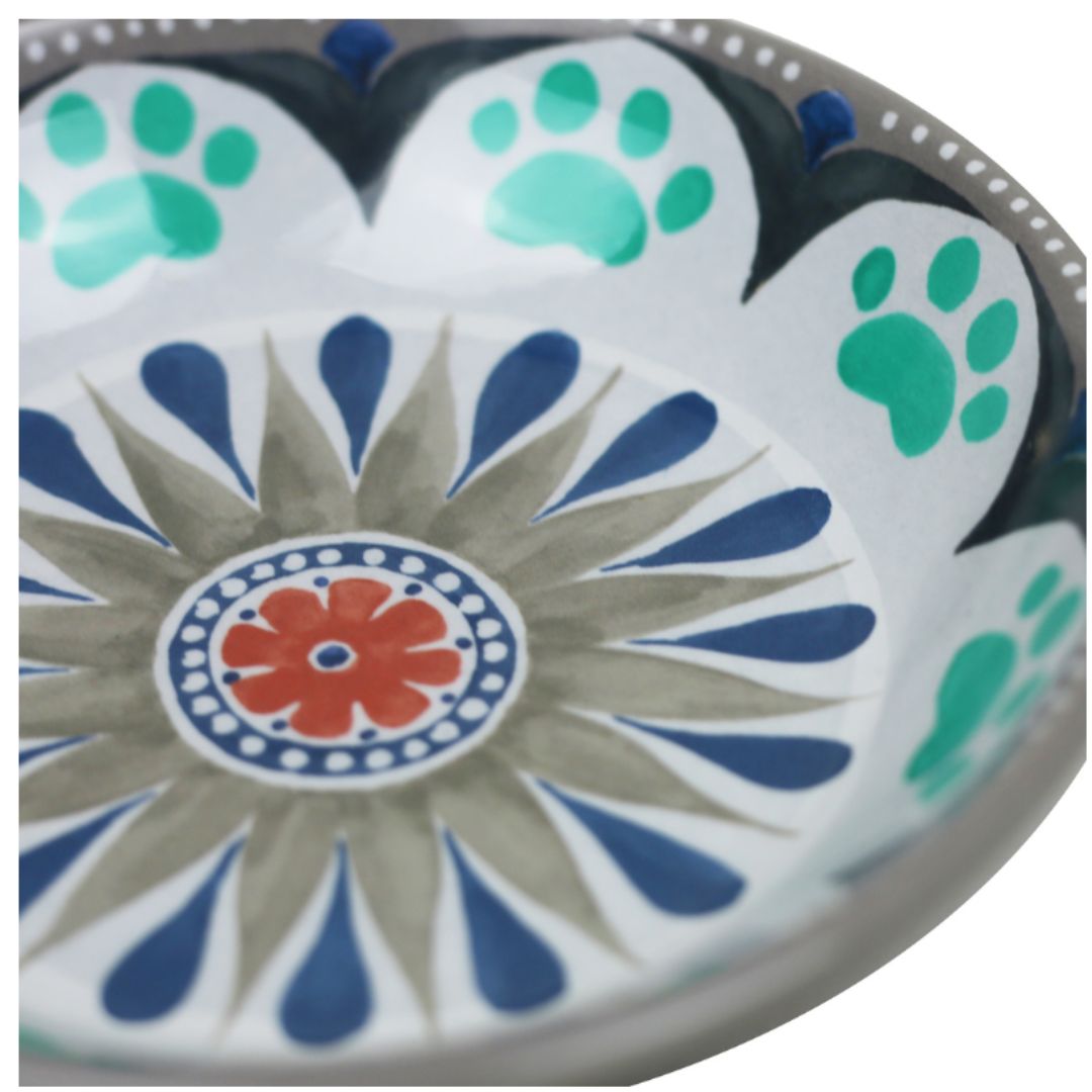 PLATO GATO GRIS DISEÑO MANDALA HEY! PLATO GATO GRIS DISEÑO MANDALA HEY!