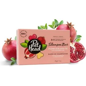 SHAMPOO EN BARRA 3 EN 1 GRANADA Y ACEITE DE COCO PET HEAD 85 GR