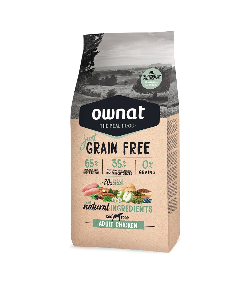 OWNAT JUST GRAIN FREE PERRO ADULTO CHICKEN 3 KG