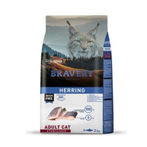 BRAVERY GATO ADULTO HERRING ESTERILIZADO 2 KG