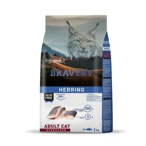 BRAVERY GATO ADULTO HERRING ESTERILIZADO 2 KG