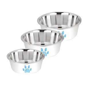 PLATO KUMBAR PERROS BLANCO CON PATITA AZUL