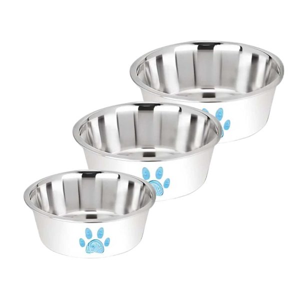 PLATO KUMBAR PERROS BLANCO CON PATITA AZUL