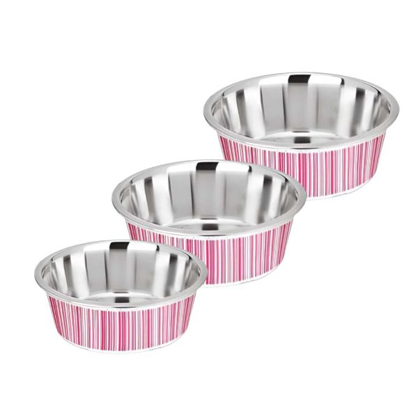 PLATO KUMBAR PERROS CON RAYAS ROSA