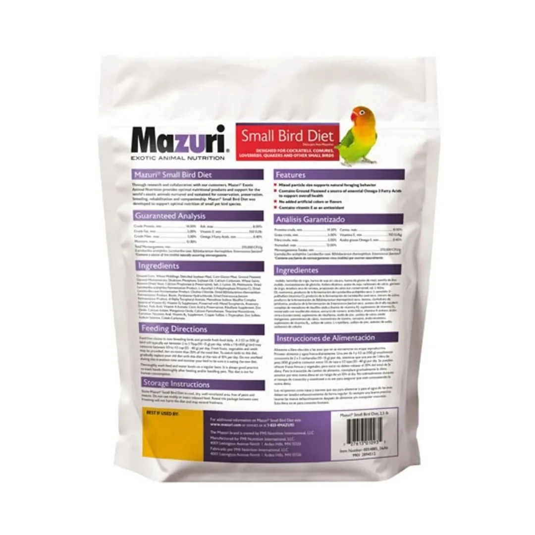 MAZURI AVES PEQUEÑAS 1,13 KG