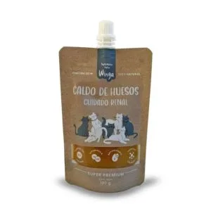 POUCHE CALDO DE HUESOS CUIDADO RENAL GATO 180G WINGA