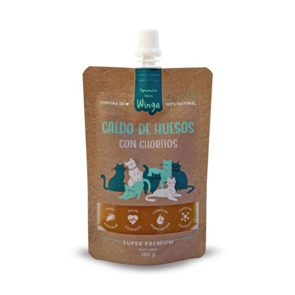 POUCHE CALDO DE HUESOS CON CHORITO GATO 180G WINGA