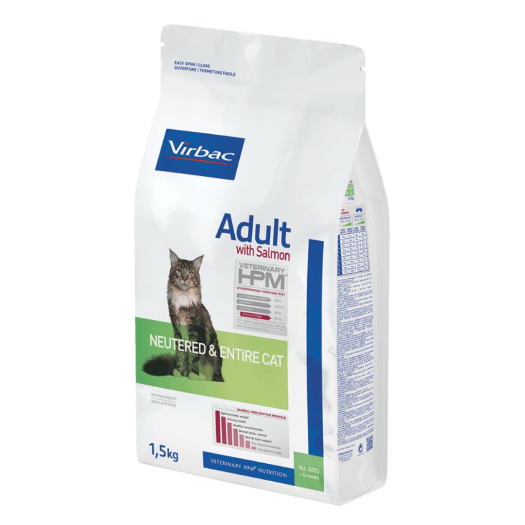 VIRBAC HPM NEUTERED Y ENTIRE GATO ADULTO SALMON 1,5 KG VIRBAC HPM NEUTERED Y ENTIRE GATO ADULTO SALMON 1,5 KG