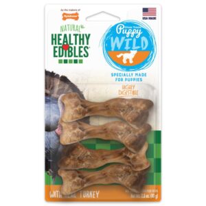 SNACK MASTICABLE HEALTHY EDIBLES PUPPY WILD TURKEY 80 G SMALL X 4