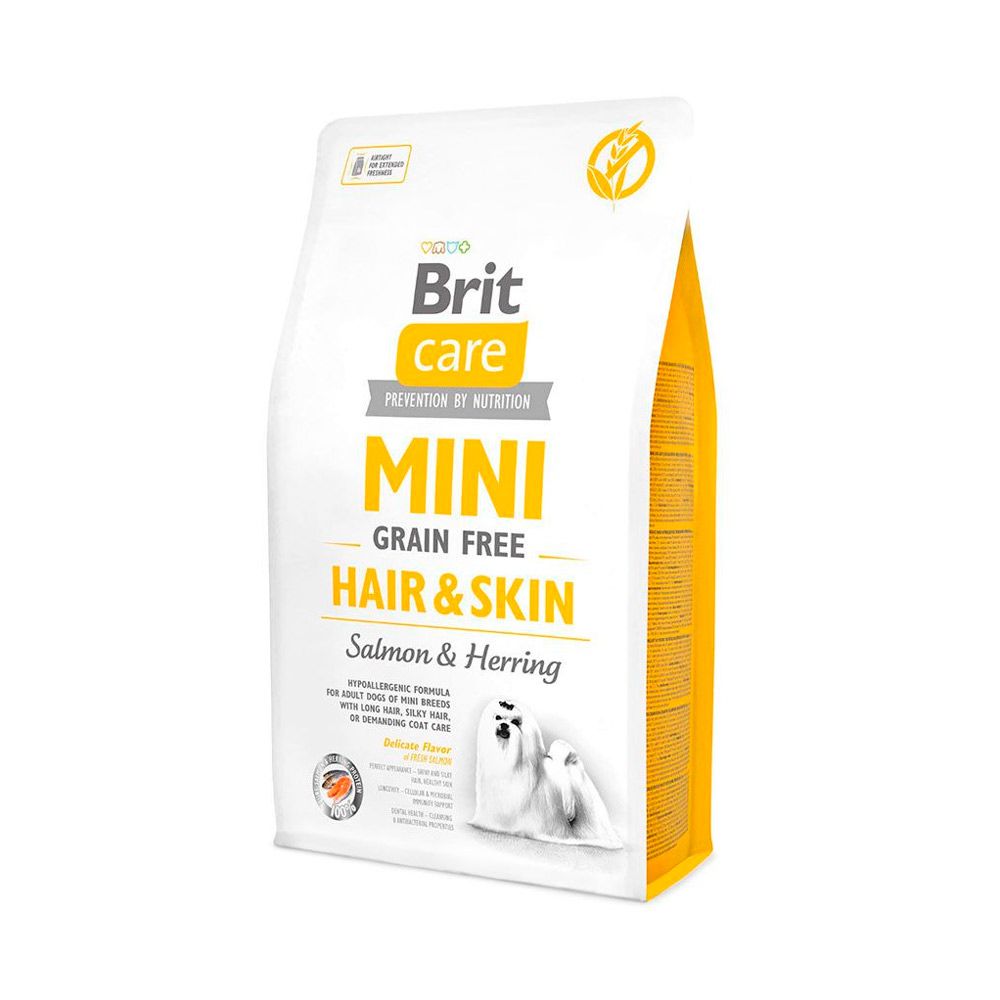 Brit-Care-Adult-Mini-Grain-Free-Hair-Skin-8595602520244 Brit Care Adult Mini Grain Free Hair Skin - Imagen 1
