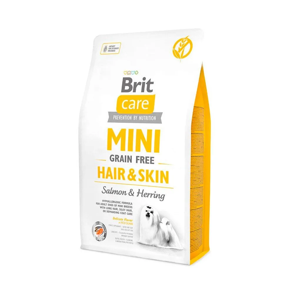 Brit-Care-Adult-Mini-Grain-Free-Hair-Skin-8595602520244 Brit Care Adult Mini Grain Free Hair Skin - Imagen 1