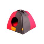 Cama Casa Gato Gris/Rosado Gigwi Placa