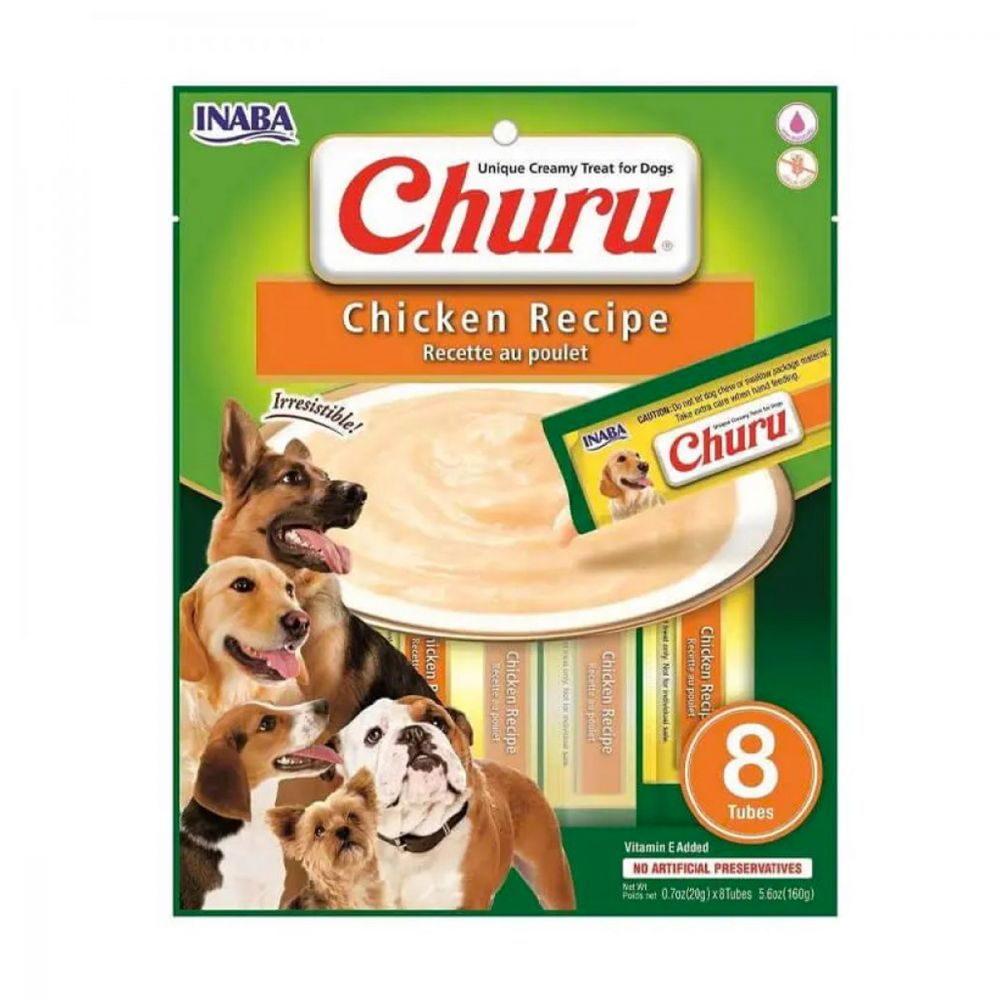 Churu-Perro-Pollo-8-Tubos-854871008999 Churu Perro Pollo 8 Tubos - Imagen 1